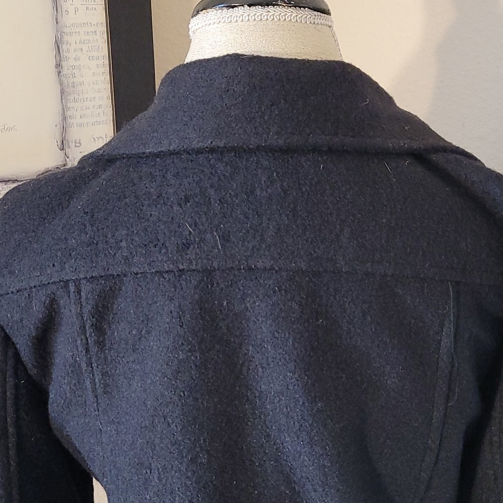 Black Mixed Wool Moto Jacket - Picture 9 of 15